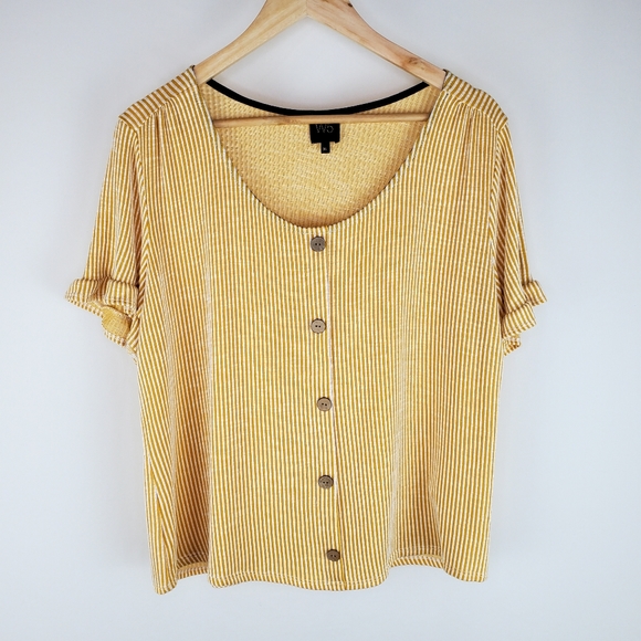 W5 XL yellow blouse *Anthropologie guest brand*